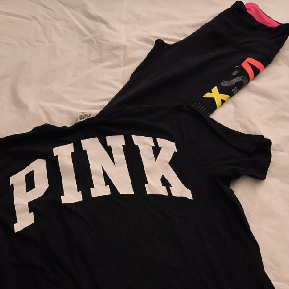 Black Women's Shirt by PINK Victoria's Secret & Leggings